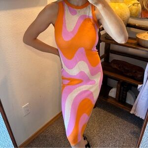 Target Orange and Pink Abstract Dress